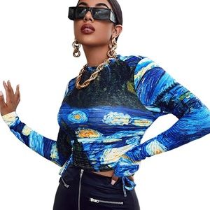 Van Gogh Starry Night Long Sleeve Shirt
